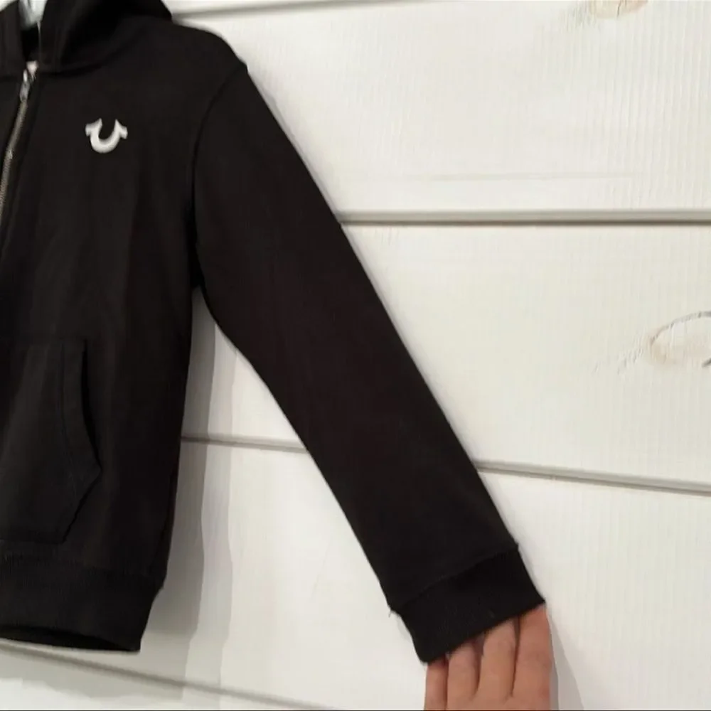 True Religion Horseshoe Zip Hoodie Black Size 6